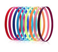 ZGLUZP 6 Pcs Colored Thin Elastic Headbands Skinny Stretchy Headbands for Women Girls Yoga Sports Hair Band with Non Slip Silicone Grip Athletic Headbands for Women Hair Accessories