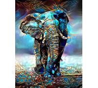 ZGmaxCL 5D Diamond Painting Kit DIY for Adults Round Full Drill Elephant Gem Large Size Wall Art Decor 23.6 x 19.7inch