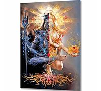 ZGmaxCL 5D Diamond Painting Kits DIY for Adults & Kids Full Round Drill Indian Shiva Rhinestone Large Size Home Decor Living Room Pictures 23.6 x 15.7inch