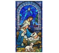 ZGmaxCL 5D DIY Diamond Painting Kits for Adults Round Full Drill Jesus was Born Gem Large Size Living Room Bedroom Wall Decor 31.5 x 15.7inch