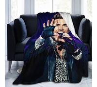 ZGMJ Adam Lambert Flannel Blanket Soft Lap Blankets Anti Pilling air Conditioning Blanket Decor for Sofa Living Room Bedroom - 50"x40"