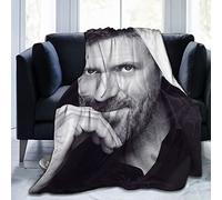 ZGMJ Hugh Laurie Flannel Blanket Soft Lap Blankets Anti Pilling air Conditioning Blanket Decor for Sofa Living Room Bedroom - 60"x50"