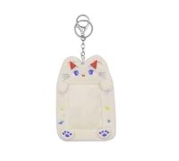 ZGMYC Cute Plush Kpop Photocard Holder with Keychain, Cartoon Tiger Photo Sleeve ID Credit Card Holder Protector