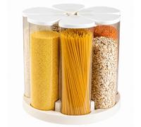 ZgoEC 360° Rotating Cereal Dispenser Countertop for Pantry, 1400ml*6 Grids