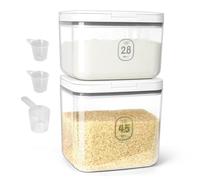 ZgoEC Cereal Dispenser with Flip-top Lid, 2pcs Flour Container 4.5 L|2.8 L