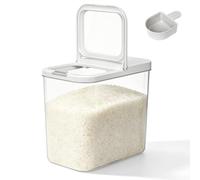 ZgoEC Rice Container 10kg, Large Rice Dispenser 12L, Flip-top-Lid, Scoop