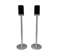 ZGOUO Aluminum Alloy Speaker Floor Stand Compatible with Sony BRAVIA Theater Rear 8 SA-RS8 Wireless Rear Speakers, with Hidden Power Cord and Easy Installation (Silver Pair)