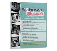 ZGPOSQKZSC Understanding Pregnancy Ultrasound Poster Fetal Development Guide Canvas Print for OB GYN Clinic Waiting Room(Framed,12x18inch(30x45cm))