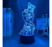 ZGSBT 3D Illusion Lamp LED Night Light Anime JoJo Bizarre Adventure Jolyne Cujoh for Furnishing Bedroom Light Birthday Gift for Him Manga JoJo