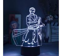 ZGSBT 3D Illusion Lamp Led Night Light Anime One Piece Roronoa Zoro Figure Bedroom Decoration Kids Gift Cool Bedside Table Lamp