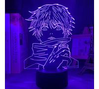 ZGSBT 3D Illusion Lamp LED Night Light Anime Satoru Gojo Jujutsu Kaisen for Birthday Gift Jujutsu Kaisen Satoru Gojo Lamp Christmas Creative Gifts for Boys and Girls