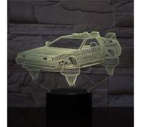 ZGSBT 3D Illusion Lamp LED Night Light Back to The Future Vehicle Novel Car Present for Film Fans Light Base Atmosphere Direct Delivery Lamp