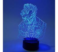 ZGSBT 3D Illusion Lamp LED Night Light Batman Joker RGB Changing Visual Suicide Squad Action Figure Joker Novelty Light for Gift