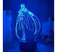 ZGSBT 3D Illusion Lamp LED Night Light Code Geass Suzaku Kururugi Anime for Room Decor Child Child Friendly Birthday Gift Suzaku Kururugi Light