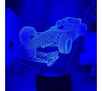 ZGSBT 3D Illusion Lamp LED Night Light F1 Formula 1 Racing Car for Kids Room Decorative Unique Gift for Kids Room Desk Lamp Boy Girl Birthday Gift Holiday