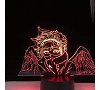ZGSBT 3D Illusion Lamp LED Night Light Hawks Anime Lights Boku No Hero Academia Lamp My Hero Academia Color Changing Lampara for Gift