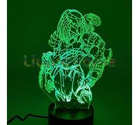 ZGSBT 3D Illusion Lamp LED Night Light Predator 7 Change Color Change Visual Alien Vs Wolf Predator Desk Lamp for Home Decoration 3D49 Children's Room Boy Girl Gift Birthday Holiday Christmas