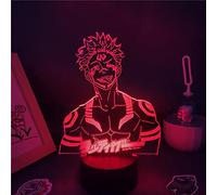 ZGSBT 3D Illusion Lamp LED Night Light Ryomen Sukuna Yuji Mr. Itadori RGB Jujutsu Kaisen Figure D Anime Room Table Lamp Decor Manga Gifts Home Children's Room Decoration