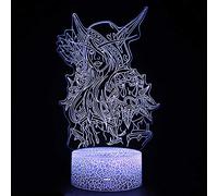 ZGSBT 3D Illusion Lamp LED Night Light Wow Editable Colors Sylvanas Winivner Model Children's Desk Lamp Wow Fans Birthday Xmax Gifts Birthday Holiday Gifts for Boys and Girls