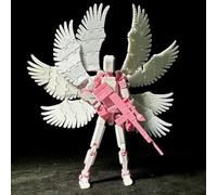 ZGSLWS T13 8 Winged Angels Action Figures Animation Tool 3D Printed Multi-Jointed Movable Dummy Robot gift For adult(Pink)