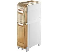 ZGSSOPTU Storage Cabinet Stackable Storage Drawers 3/4/5 Tier,Bathroom Crevice,Toilet,Slim Rolling Cart,Waterproof(Third Floor,25cm)
