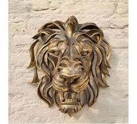ZGSYH Large Lion Head Wall Mounted Art Sculpture,New 3D Resin Lion Head Home Wall Sculpture,Handmade Farmhouse Lion Wall Decor Housewarming Gift (Size : 25 * 10 * 30cm)