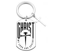 Zguhsadl Christian Keychains Cross Keychain for Women Religious Gift for Men Baptism Christmas Easter Birthday First Communion Christ My Lord and Savior