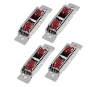 ZGUZMCMK 4 Pieces Sliding Door Roller, Window Guide Roller, Stainless Steel Nylon Double Wheel Roller, Low Noise, Heavy-Duty Metal Bearing Race for Sliding Doo, A, 6.4cmx1.6cm