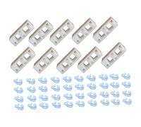 ZGUZMCMK 50 Pieces Pet Cage Buckle Wire Mesh Fastener Fence Fixing Barrier Connector Replacement Part Easy Assembly Made of PP Material, White