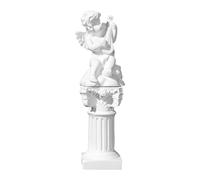 ZGUZMCMK Angel Figurine Miniature Cherub Statue Antique Gr olumn Small Romanesque Pillar Resin Sculpture Musical Design As A Gift for Scream, Multi, Pipa