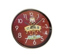 ZGUZMCMK Battery-operated Silent Wall Clock with Easy-to-read Numbers, Made of Polypropylene (PP), Ideal for Modern Interiors, Bedroom Or Office, God of Wealth