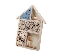 ZGUZMCMK Bee House, Bee Box, Butterfly Hanging Hotel, Ladybug Hotel, Weatherproof Function, Suitable for Decoration, Blue, 25x4x35cm