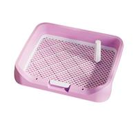 ZGUZMCMK Dog Toilet/dog Tray with, PP Material, Rim, Removable Column, Allows for Dryness for Dog Owners in The Home, Pink