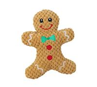 ZGUZMCMK Dog Toy with Whistle, Soft Chewable, Interactive for Christmas, Indoor Camping, Gingerbread Man