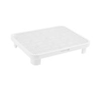 ZGUZMCMK Double-Layer Cat Litter Catcher Mat with Non-Slip And Detachable Tray Made of PP, Suitable for Pet Cleanliness And Maintenance, White