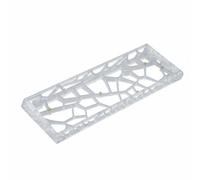 ZGUZMCMK Frosted Keyboard Case for Mechanical GH60 Layout with Hollow-Out Pattern Customizable PC Shell Lightweight Portable Suitable for Home DIY Desk Setup, White