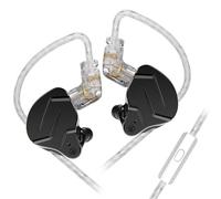 ZGUZMCMK In Ear Gaming Headphones Wired Earphones Ear Hook Headset Dynamic Driver Copper Cable Zinc Alloy Resin Construction for clearer cues and reduced, color to 1, With Mic