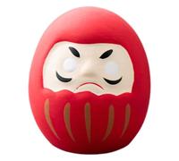 ZGUZMCMK Japanese Daruma Figurine, Ceramic Table Ornament, Decorative Statue, Handcrafted, Suitable for Gift, Home, Office, Bedroom Decoration, Red