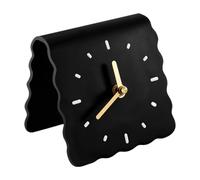 ZGUZMCMK Minimalist Acrylic Table Clock Elegant Silent Non-Ticking Ideal As A Desk Ornament Bedside Table Suitable for Living Room Bedroom, Black