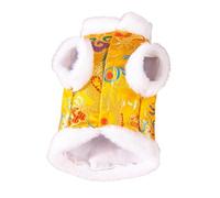 ZGUZMCMK Pet Costume Dog Cat Costume Tang Suit with Dragon Pattern Made of Comfortable And Open Crotch for Party Everyday Walk Winter, L