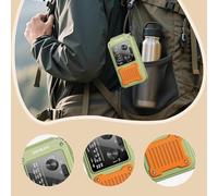 ZGUZMCMK Portable Emergency Radio with Flashlight Function, Battery, SOS, Solar Powered, And Hand Crank, Suitable for Earthquakes And Camping, green