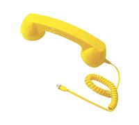 ZGUZMCMK Retro Telephone Handset, Wired Handset, Speakerphone, Easy Button, Telephone Accessory, Type C Handle, Made of PP, Suitable for, yellow