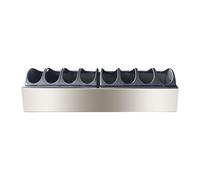ZGUZMCMK Stainless Steel Feed Trough, A Feed Bowl And Drinker, An Automatic Feeder with Divided Feeding for The Chicken Coop, 40cmx10cm