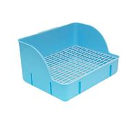 ZGUZMCMK Toilet Bowl, Corner Toilet, Grid, Pan Po, Removable Tray, PP Material, Low Odor, Easy to Clean, for Small Animals, Indoor Use, Blue