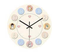 ZGUZMCMK Wall Clock, Decorative Acrylic Clock, Silent, with Playful Cat Motif, As A Wall Ornament for Home Decoration, Office, Dining Room, Living Room, Multi, 20cm