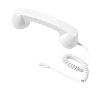 ZGUZMCMK Wired Retro Handle Telephone with Sensitive Built-in Speaker And Answer Button Type C for Phone Accessories, White
