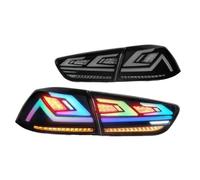 ZGVGFAFLPQ Car Rear Light Assemblies For Mitsubishi For Lancer For EVO X 2008-2020 4PCS LED Rear RGB Tail Lamps With Brake Reverse Sequential Turn Signal Rear Light