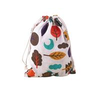 ZGXNYI Drawstring Bags Cotton Linen Drawstring Bag Cute Cartoon Pattern Animal Plant Print Fabric Pouch Storage Sundry OrganizerBags(Color 1,L-25x31cm)