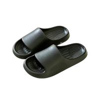 ZGXNYI Men's House Slippers Non-slip Bathroom Shoes Soft Lightweight Indoor/Outdoor Slippers Men Plus Size(Black,42-43)