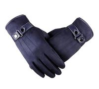 ZGXNYI Ski Glove Men Leather Gloves Touch Screen Mitten Thermal Fleece Lined Driving Mitten Fashion Winter Thicken Warm Gloves Gift Snow Gloves(Blue)